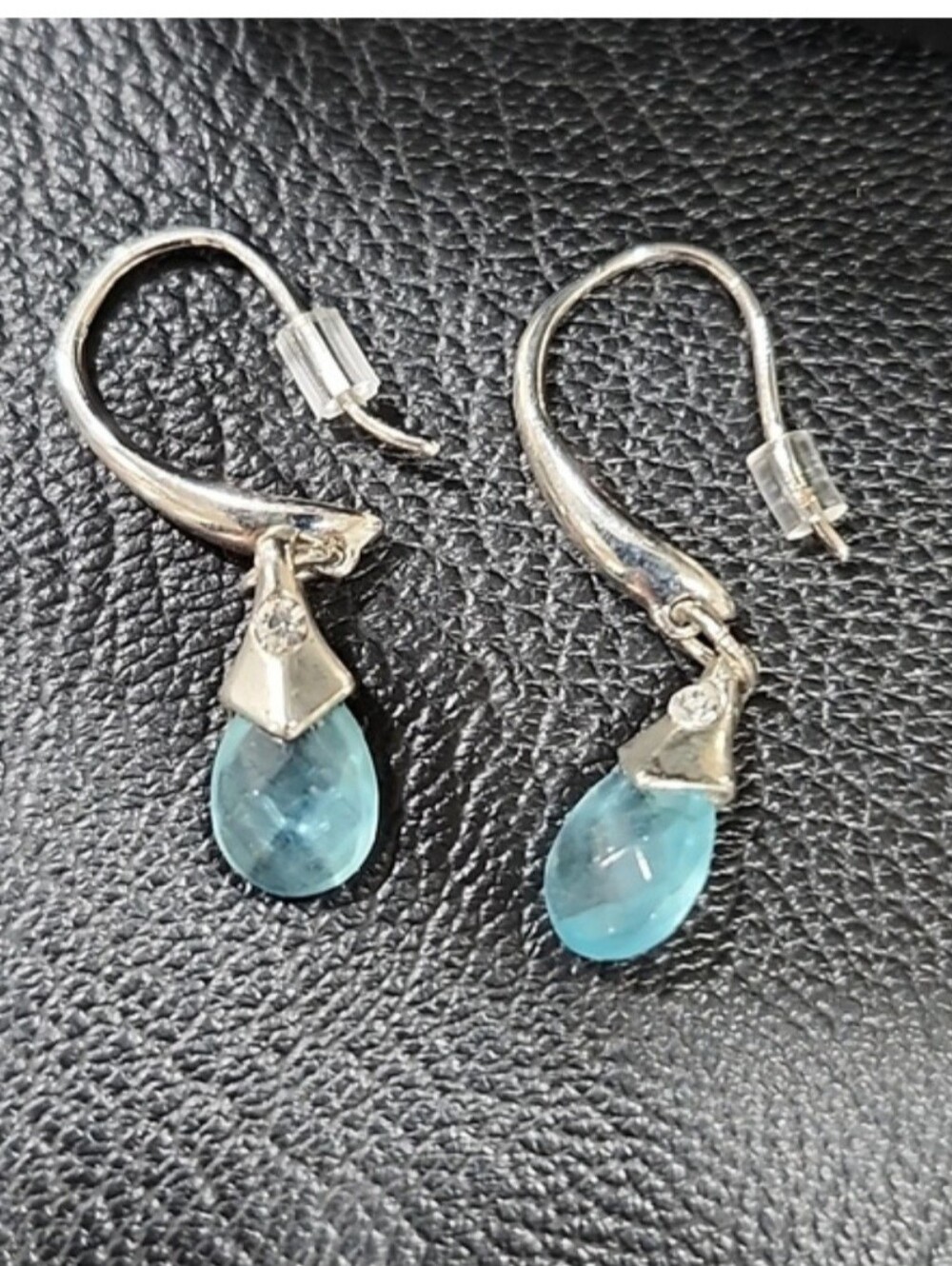 Vintage Avon Silver-tone Teardrop Dangle Earrings